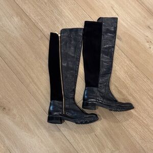 Michael Kors Black Leather Over the Knee Boots